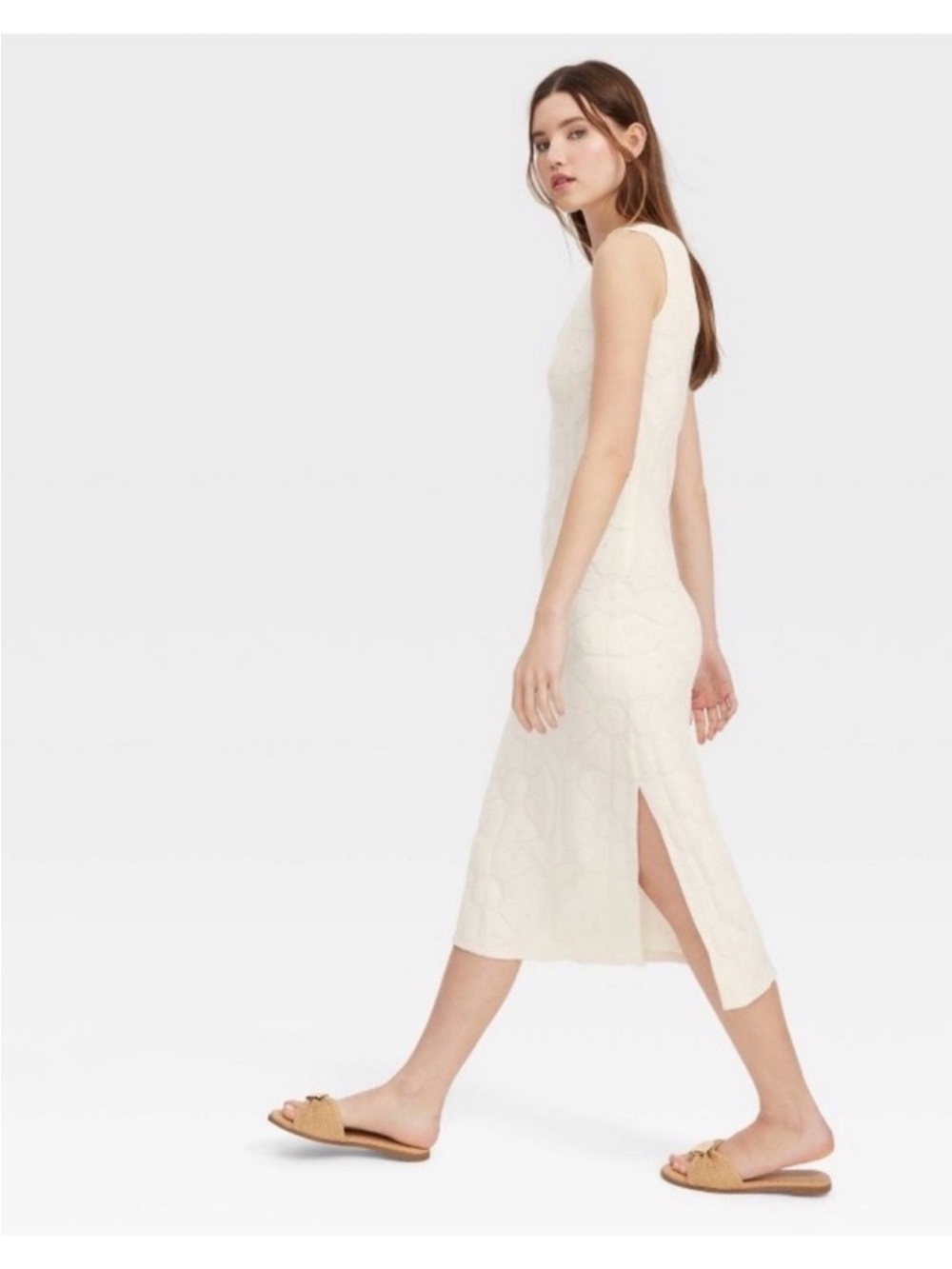Roller Rabbit x Target Dress M Terry Daisy Midi Resort Coastal Grandmother